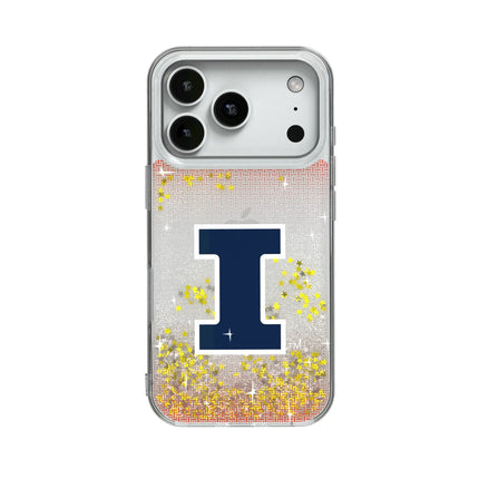 University of Illinois Fighting Illini Linen Glitter Phone Case for Apple iPhone