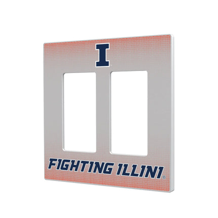 University of Illinois Fighting Illini Linen Hidden-Screw Light Switch Plate