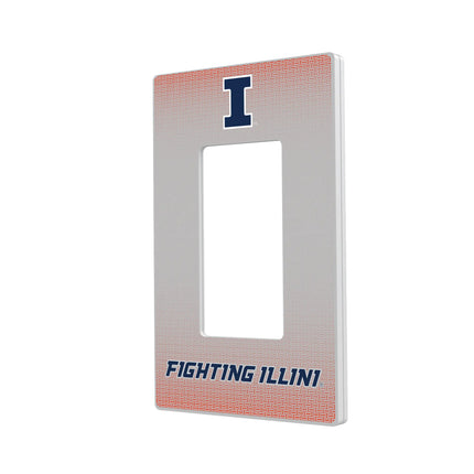 University of Illinois Fighting Illini Linen Hidden-Screw Light Switch Plate