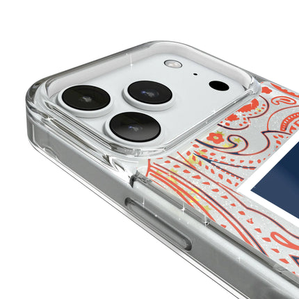 University of Illinois Fighting Illini Paisley Glitter Phone Case for Apple iPhone