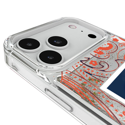 University of Illinois Fighting Illini Paisley Glitter Phone Case for Apple iPhone