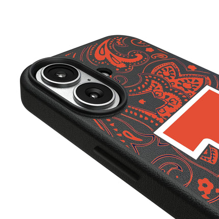 University of Illinois Fighting Illini Paisley MagSafe Compatible Phone Case for Apple iPhone