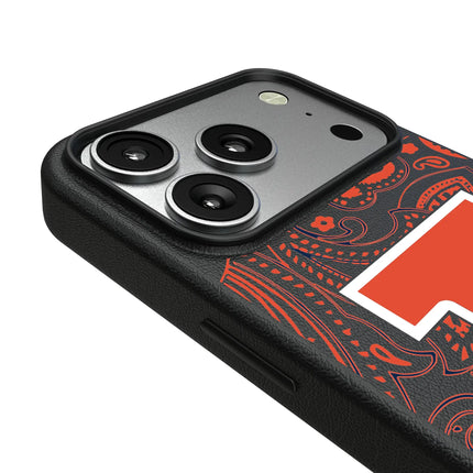 University of Illinois Fighting Illini Paisley MagSafe Compatible Phone Case for Apple iPhone