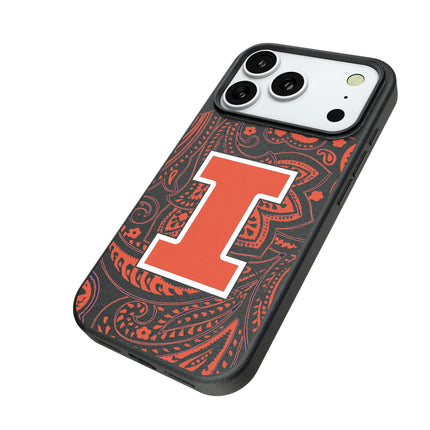 University of Illinois Fighting Illini Paisley MagSafe Compatible Phone Case for Apple iPhone
