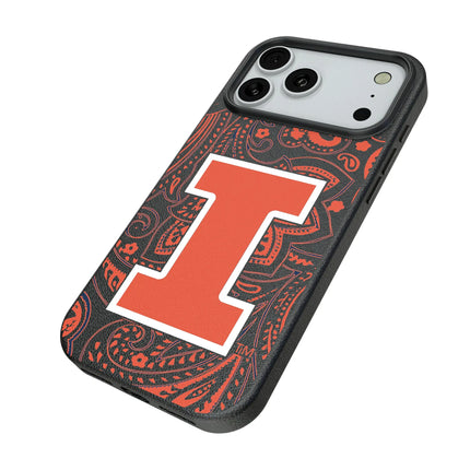 University of Illinois Fighting Illini Paisley MagSafe Compatible Phone Case for Apple iPhone