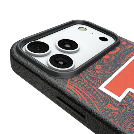 University of Illinois Fighting Illini Paisley MagSafe Compatible Phone Case for Apple iPhone