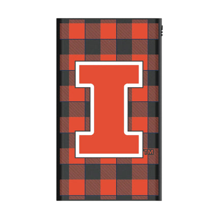 University of Illinois Fighting Illini Plaid 5000mAh Flat Powerbank