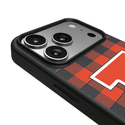 University of Illinois Fighting Illini Plaid MagSafe Compatible Phone Case for Apple iPhone