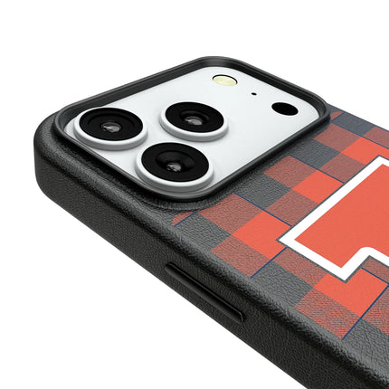 University of Illinois Fighting Illini Plaid MagSafe Compatible Phone Case for Apple iPhone