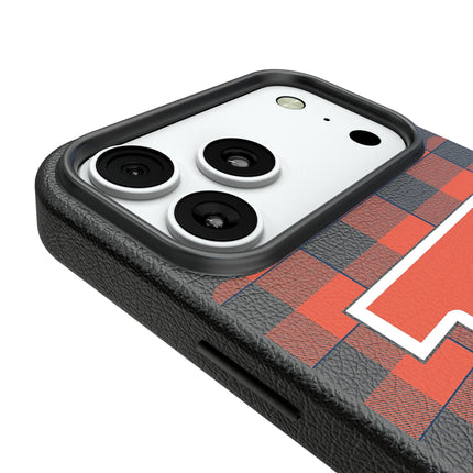 University of Illinois Fighting Illini Plaid MagSafe Compatible Phone Case for Apple iPhone