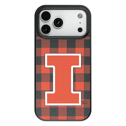 University of Illinois Fighting Illini Plaid MagSafe Compatible Phone Case for Apple iPhone
