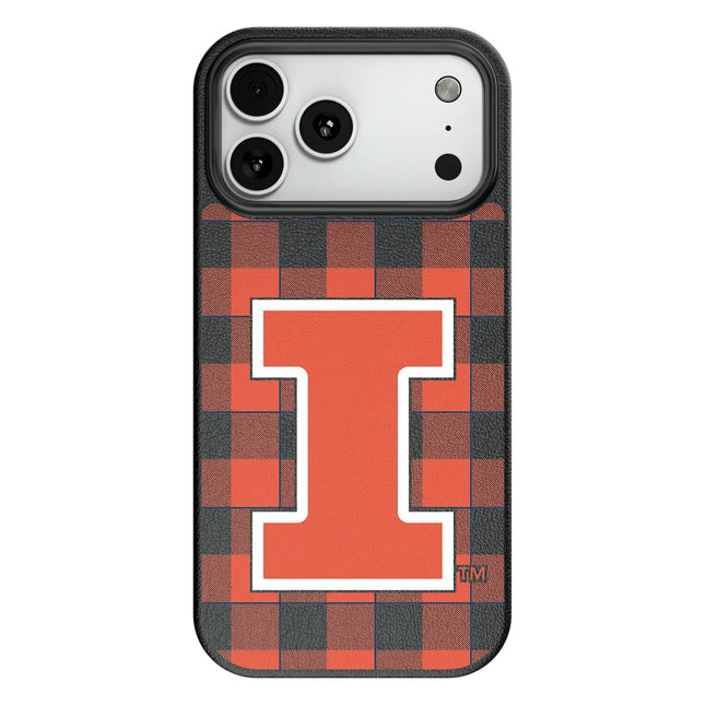 University of Illinois Fighting Illini Plaid MagSafe Compatible Phone Case for Apple iPhone