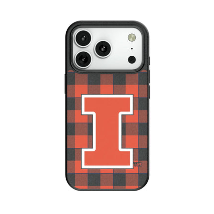 University of Illinois Fighting Illini Plaid MagSafe Compatible Phone Case for Apple iPhone