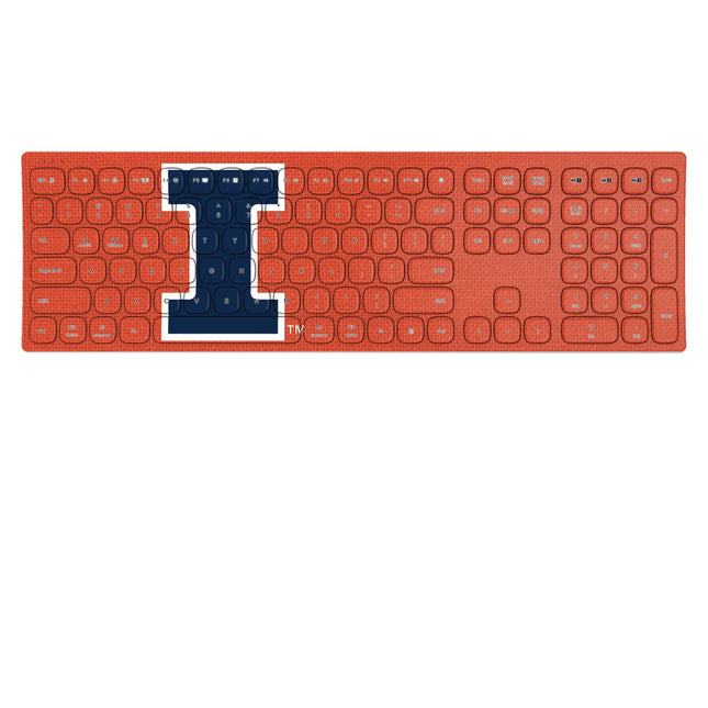 University of Illinois Fighting Illini Solid Curved Wireless Keyboard