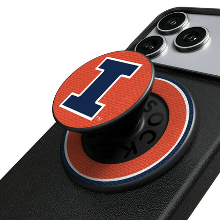 University of Illinois Fighting Illini Stripe PopSockets Magnetic Phone Grip and Stand