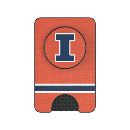 University of Illinois Fighting Illini Stripe PopSockets MagSafe-Compatible PopWallet+