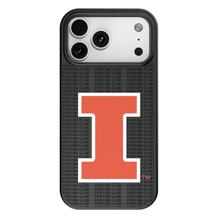 University of Illinois Fighting Illini Text Backdrop MagSafe Compatible Phone Case for Apple iPhone