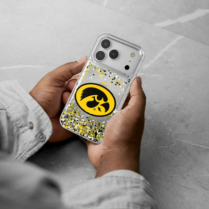 University of Iowa Hawkeyes Confetti Glitter Phone Case for Apple iPhone