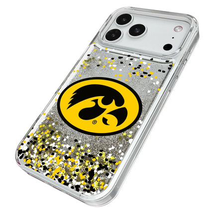 University of Iowa Hawkeyes Confetti Glitter Phone Case for Apple iPhone