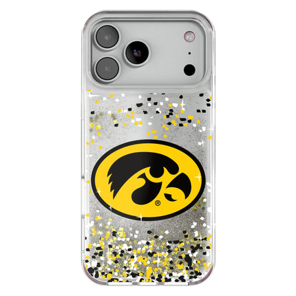 University of Iowa Hawkeyes Confetti Glitter Phone Case for Apple iPhone