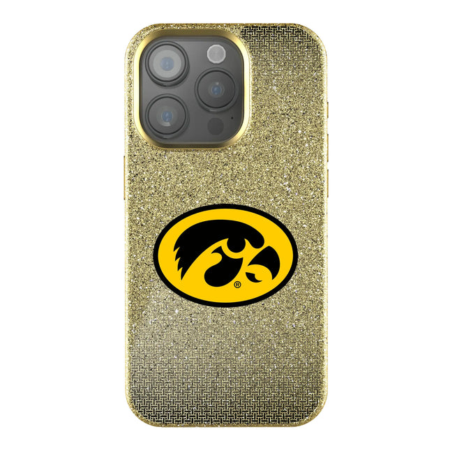 University of Iowa Hawkeyes Linen Bling Phone Case for Apple iPhone
