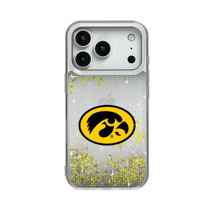 University of Iowa Hawkeyes Linen Glitter Phone Case for Apple iPhone
