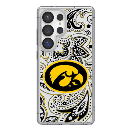 University of Iowa Hawkeyes Paisley Clear Phone Case for Samsung Galaxy