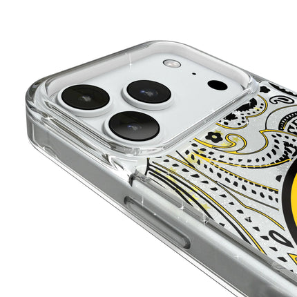 University of Iowa Hawkeyes Paisley Glitter Phone Case for Apple iPhone