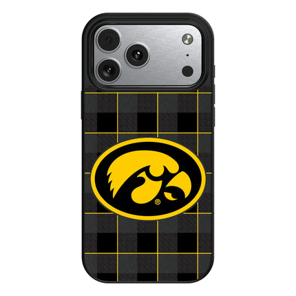University of Iowa Hawkeyes Plaid MagSafe Compatible Phone Case for Apple iPhone