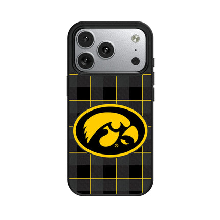 University of Iowa Hawkeyes Plaid MagSafe Compatible Phone Case for Apple iPhone