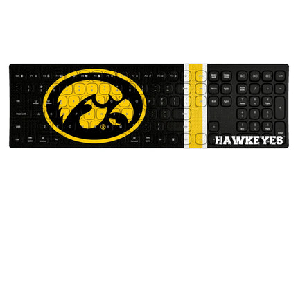 University of Iowa Hawkeyes Stripe Curved Wireless Keyboard