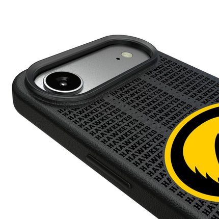 University of Iowa Hawkeyes Text Backdrop MagSafe Compatible Phone Case for Apple iPhone
