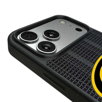University of Iowa Hawkeyes Text Backdrop MagSafe Compatible Phone Case for Apple iPhone