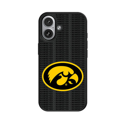 University of Iowa Hawkeyes Text Backdrop MagSafe Compatible Phone Case for Apple iPhone