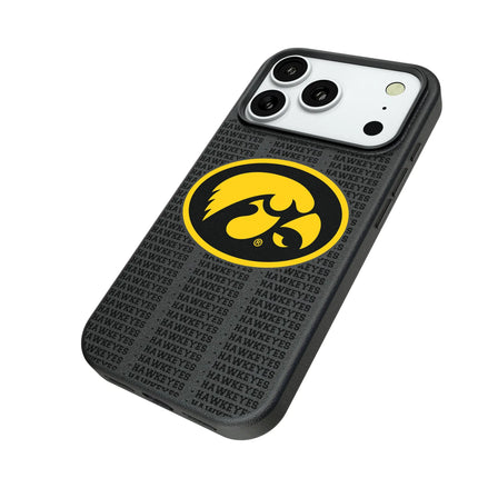 University of Iowa Hawkeyes Text Backdrop MagSafe Compatible Phone Case for Apple iPhone