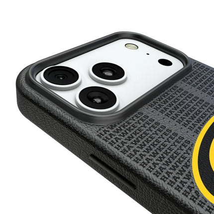 University of Iowa Hawkeyes Text Backdrop MagSafe Compatible Phone Case for Apple iPhone