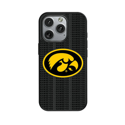 University of Iowa Hawkeyes Text Backdrop MagSafe Compatible Phone Case for Apple iPhone