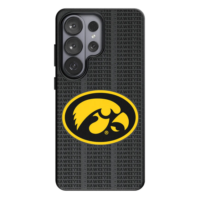 University of Iowa Hawkeyes Text Backdrop MagSafe Compatible Phone Case for Samsung Galaxy