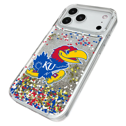 University of Kansas Jayhawks Confetti Glitter Phone Case for Apple iPhone