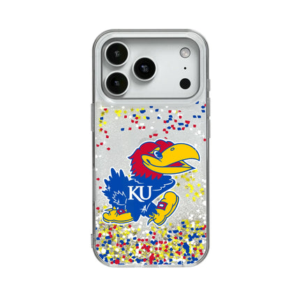 University of Kansas Jayhawks Confetti Glitter Phone Case for Apple iPhone