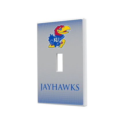 University of Kansas Jayhawks Linen Hidden-Screw Light Switch Plate