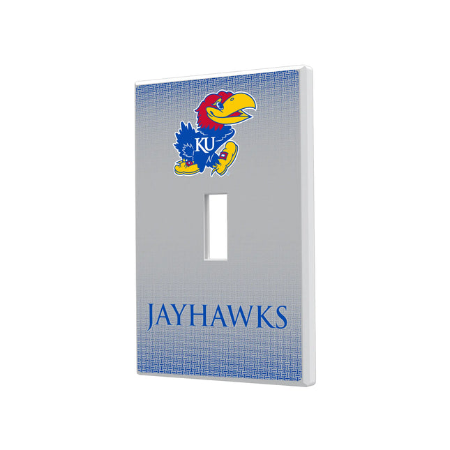 University of Kansas Jayhawks Linen Hidden-Screw Light Switch Plate