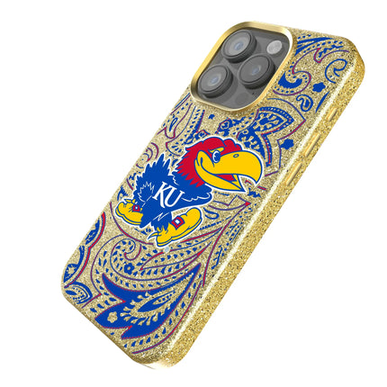 University of Kansas Jayhawks Paisley Bling Phone Case for Apple iPhone