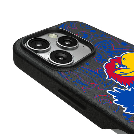 University of Kansas Jayhawks Paisley MagSafe Compatible Phone Case for Apple iPhone
