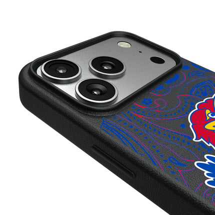University of Kansas Jayhawks Paisley MagSafe Compatible Phone Case for Apple iPhone