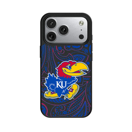 University of Kansas Jayhawks Paisley MagSafe Compatible Phone Case for Apple iPhone