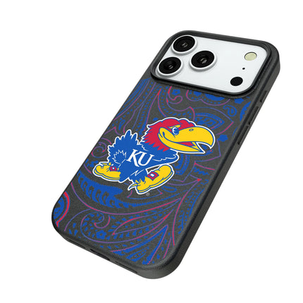 University of Kansas Jayhawks Paisley MagSafe Compatible Phone Case for Apple iPhone