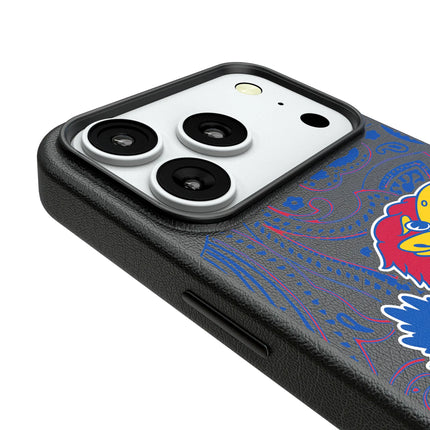 University of Kansas Jayhawks Paisley MagSafe Compatible Phone Case for Apple iPhone