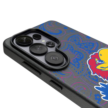 University of Kansas Jayhawks Paisley MagSafe Compatible Phone Case for Samsung Galaxy