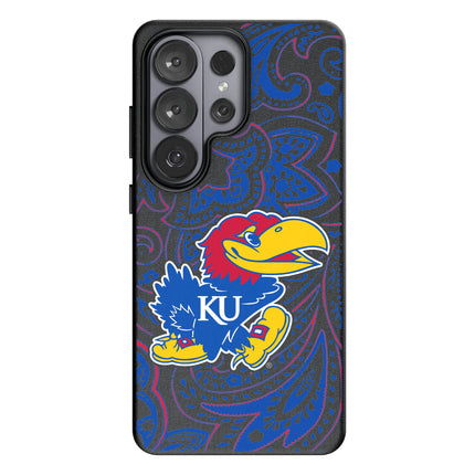 University of Kansas Jayhawks Paisley MagSafe Compatible Phone Case for Samsung Galaxy